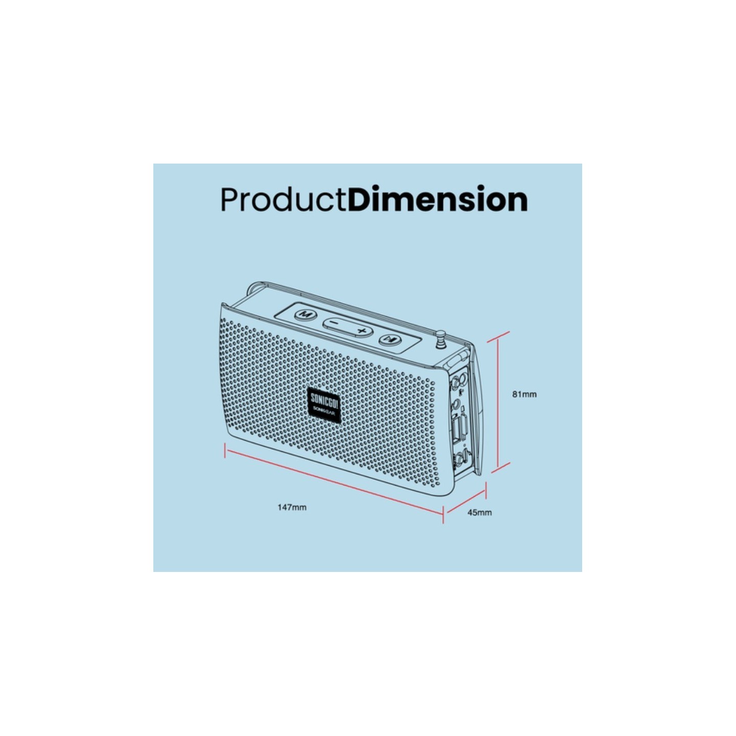 SonicGear SONICGO! Portable BT FM USB Speaker - RDO30-X - Black — Buy in Cyprus with Fast Delivery