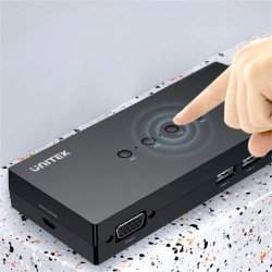 Buy Unitek VGA KVM Switch 4In1Out w 3-Port USB2.0 Hub - U-8710ABK - VGA, 4In1Out... in Cyprus, Nicosia, Limassol, Larnaka, Pafos