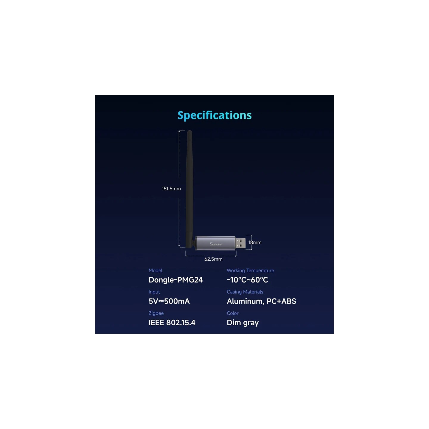 Sonoff ZigBee USB Dongle - ZBDongle-PMG24 - — Buy in Cyprus with Fast Delivery