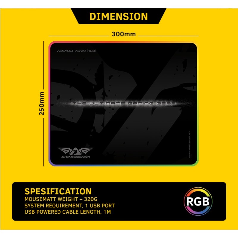 Buy Armaggeddon Mousepad - AS-29R - Pro Gaming RGB in Cyprus, Nicosia, Limassol, Larnaka, Pafos