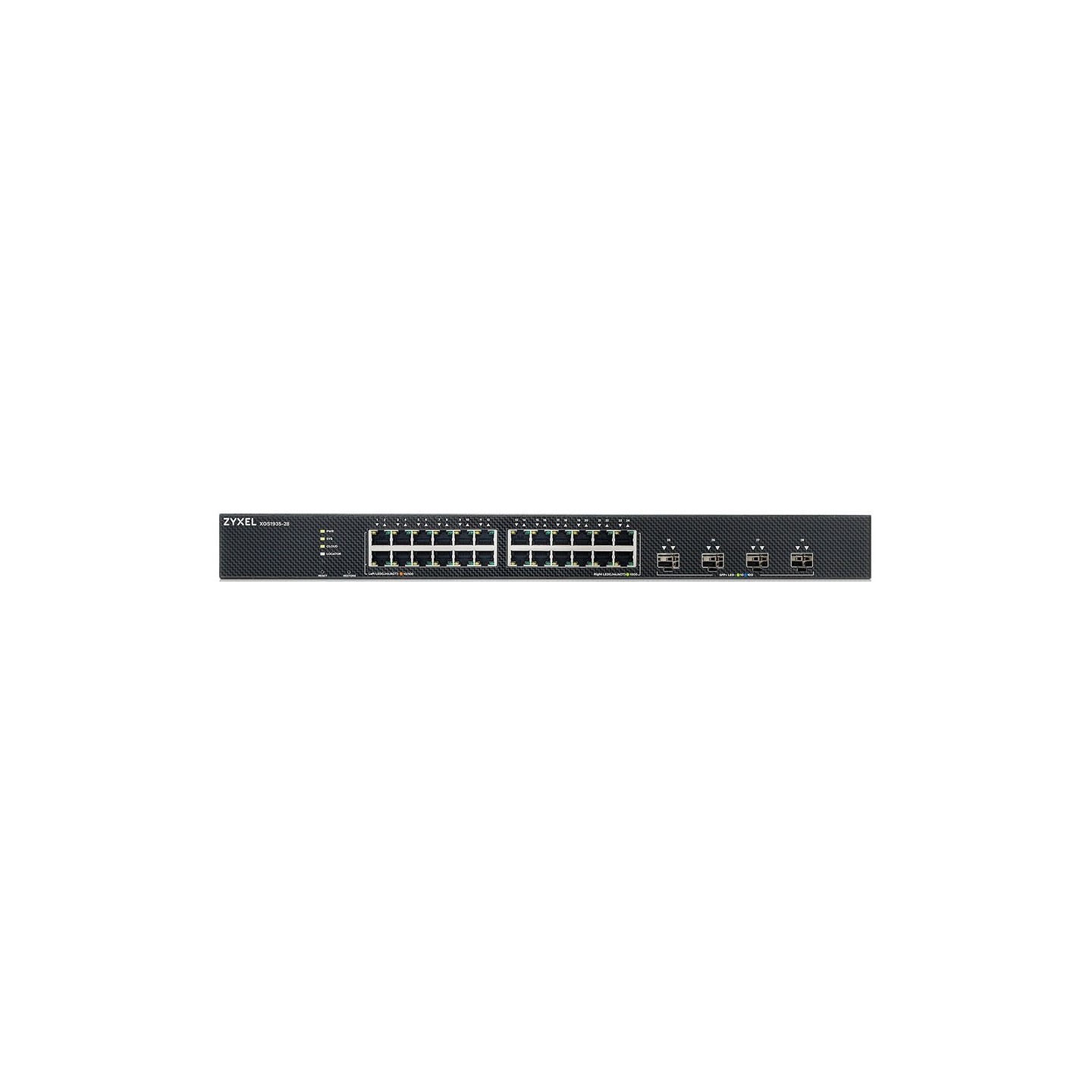 Zyxel Switch Gigabit Ethernet Cloud Managed L3 Lite 24-Port + 4SFP+ Fanless - XGS1935-28 - — Buy in Cyprus with Fast Delivery