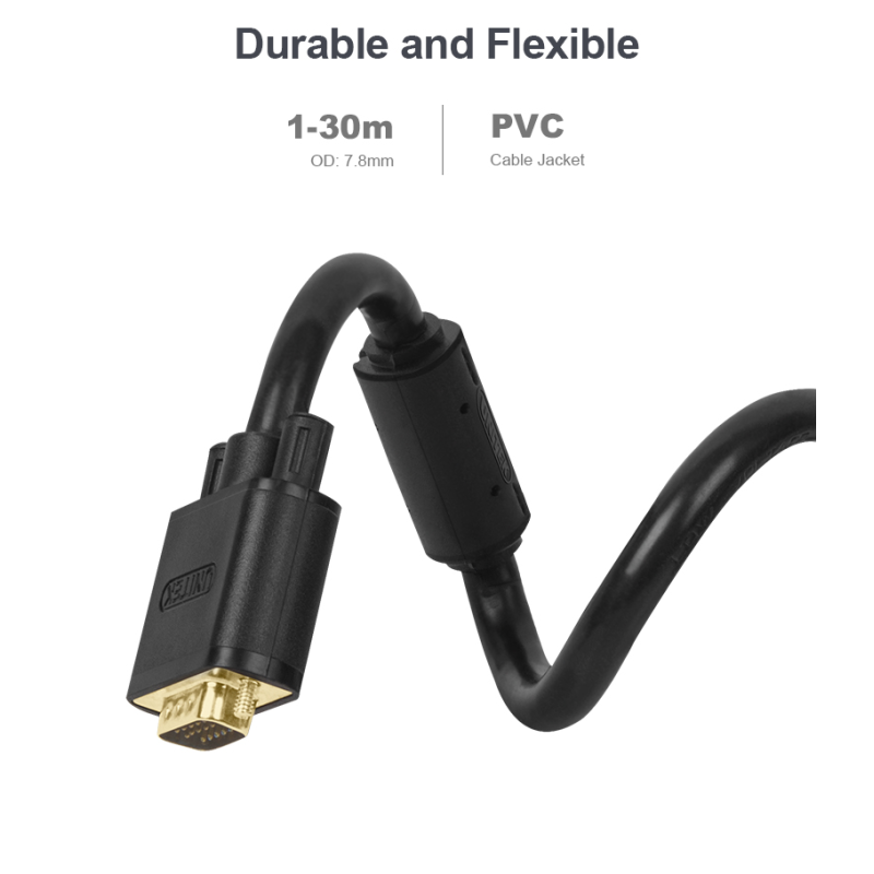 Buy Unitek VGA to VGA Cable - Y-C503G - VGA to VGA Cable 1.5m in Cyprus, Nicosia, Limassol, Larnaka, Pafos