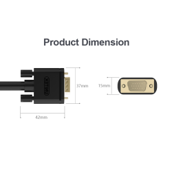 Buy Unitek VGA to VGA Cable - Y-C503G - VGA to VGA Cable 1.5m in Cyprus, Nicosia, Limassol, Larnaka, Pafos