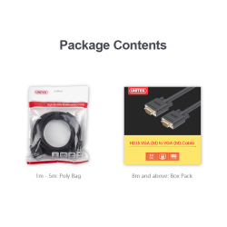 Buy Unitek VGA to VGA Cable - Y-C503G - VGA to VGA Cable 1.5m in Cyprus, Nicosia, Limassol, Larnaka, Pafos