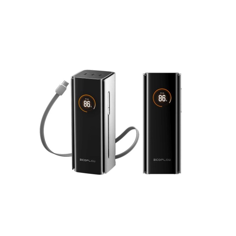Buy EcoFlow Charge Powerbank RAPID Pro - 20000mAh 230W + 100W Built-in Cable Black in Cyprus, Nicosia, Limassol, Larnaka, Pafos