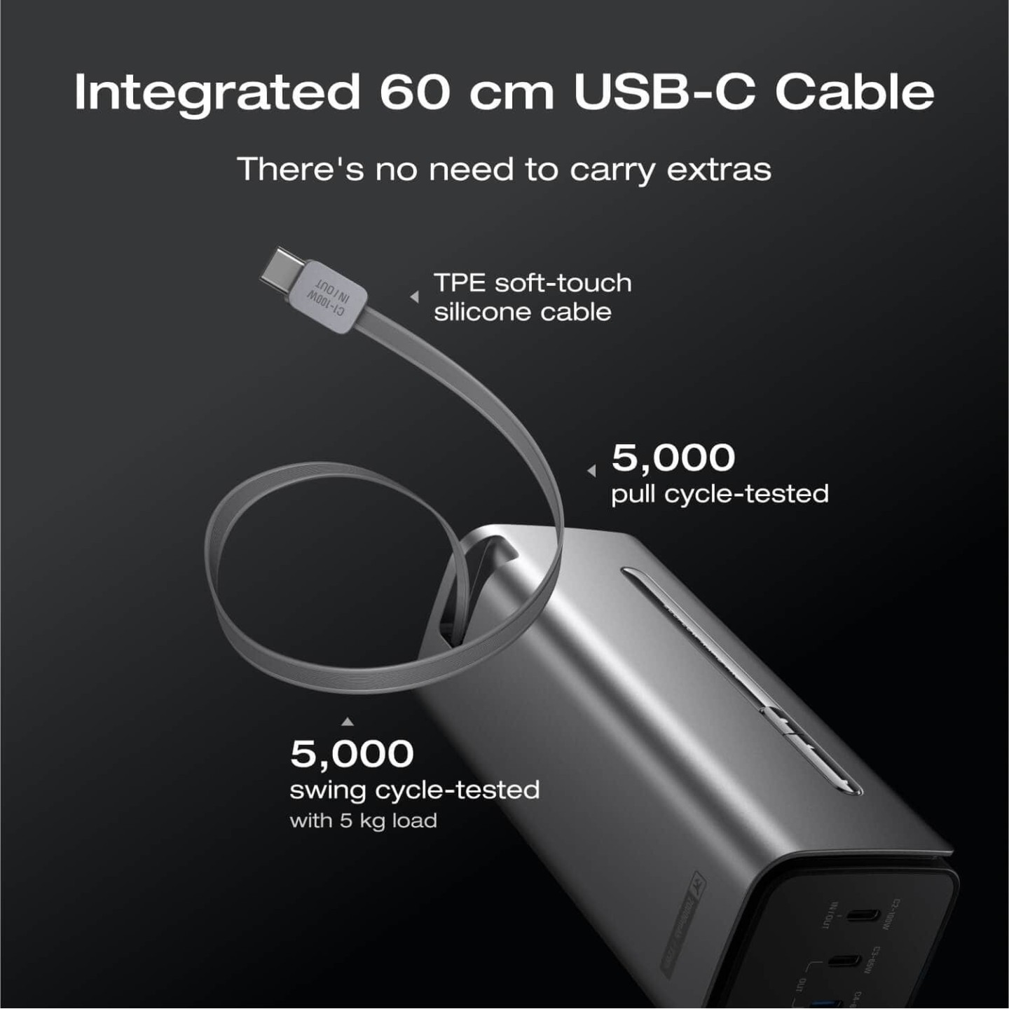 EcoFlow Charge Powerbank RAPID Pro - 20000mAh 230W + 100W Built-in Cable Black — Buy in Cyprus with Fast Delivery