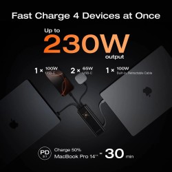 Buy EcoFlow Charge Powerbank RAPID Pro - 20000mAh 230W + 100W Built-in Cable Black in Cyprus, Nicosia, Limassol, Larnaka, Pafos