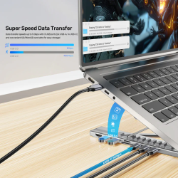 Buy Unitek Stand for Laptop Foldable with Hub - D1137A - 2x USB-A, 1x USB-C, HDM... in Cyprus, Nicosia, Limassol, Larnaka, Pafos