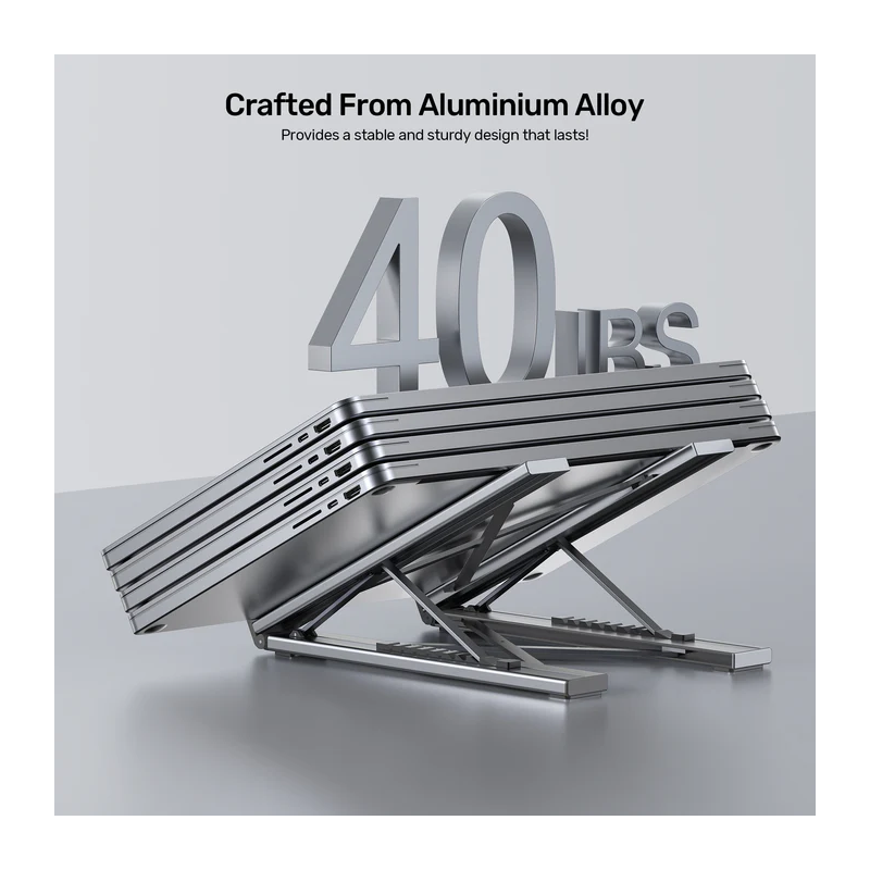 Buy Unitek Stand for Laptop Foldable with Hub - D1137A - 2x USB-A, 1x USB-C, HDM... in Cyprus, Nicosia, Limassol, Larnaka, Pafos