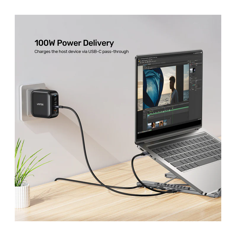 Buy Unitek Stand for Laptop Foldable with Hub - D1137A - 2x USB-A, 1x USB-C, HDM... in Cyprus, Nicosia, Limassol, Larnaka, Pafos