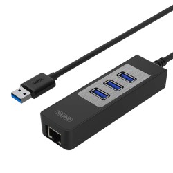 Buy Unitek USB3.0 3-Port Hub w Gigabit LAN - Y-3045C - USB3.0 3-Port Hub w Gigab... in Cyprus, Nicosia, Limassol, Larnaka, Pafos