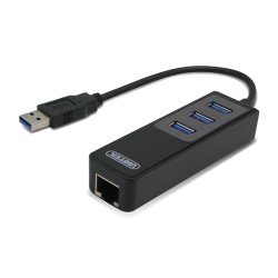 Buy Unitek USB3.0 3-Port Hub w Gigabit LAN - Y-3045C - USB3.0 3-Port Hub w Gigab... in Cyprus, Nicosia, Limassol, Larnaka, Pafos