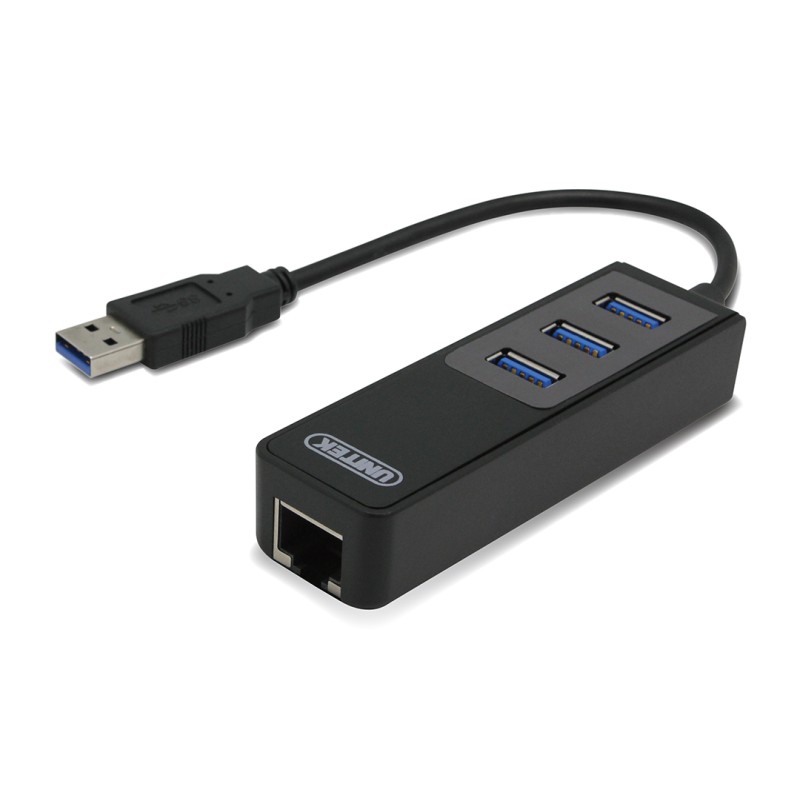 Buy Unitek USB3.0 3-Port Hub w Gigabit LAN - Y-3045C - USB3.0 3-Port Hub w Gigab... in Cyprus, Nicosia, Limassol, Larnaka, Pafos