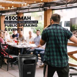 Buy SonicGear Portable Karaoke Speaker - HYPERBOX 1200 Pro - 12'' 110W TWS BT US... in Cyprus, Nicosia, Limassol, Larnaka, Pafos