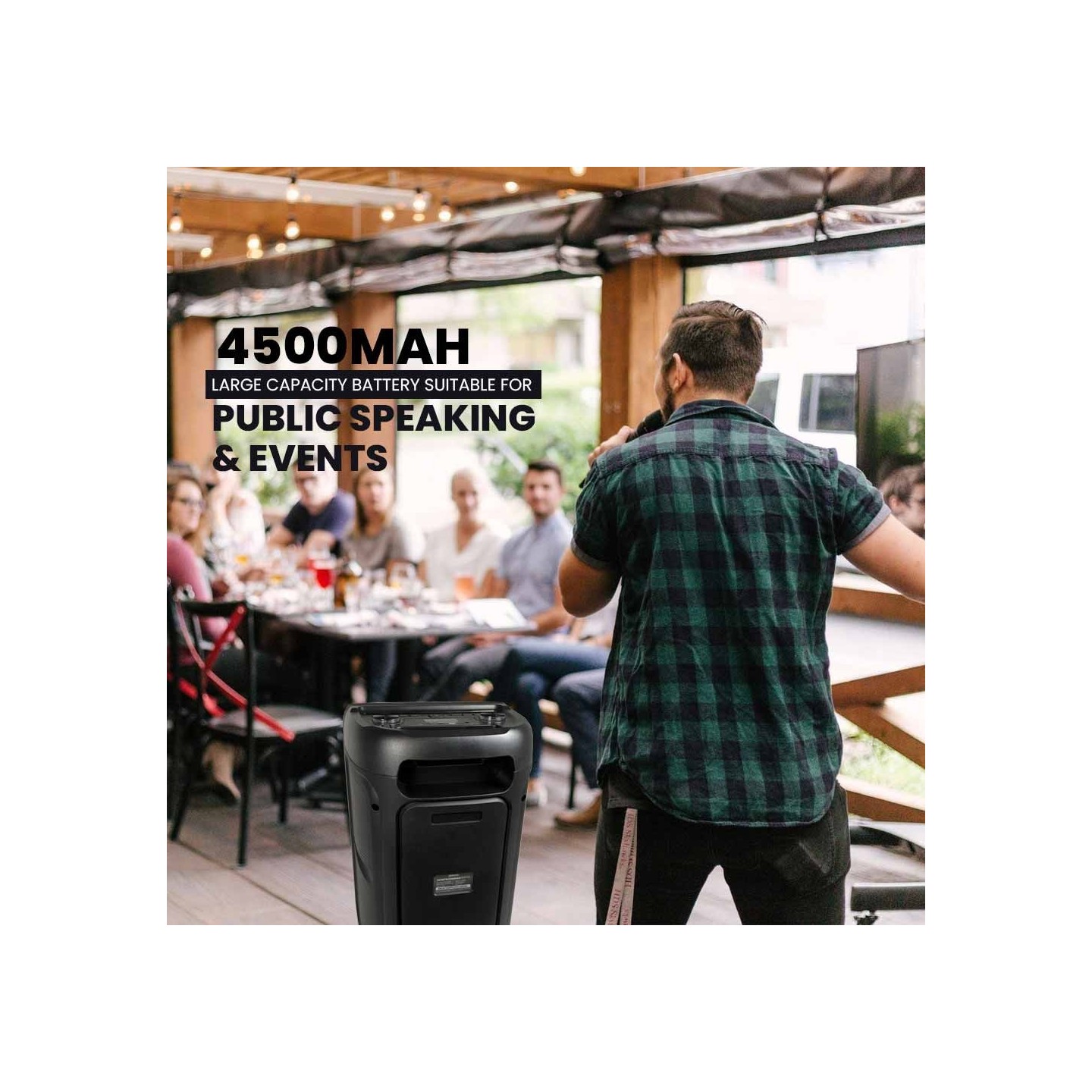 SonicGear Portable Karaoke Speaker - HYPERBOX 1200 Pro - 12'' 110W TWS BT USB 2x Mics — Buy in Cyprus with Fast Delivery