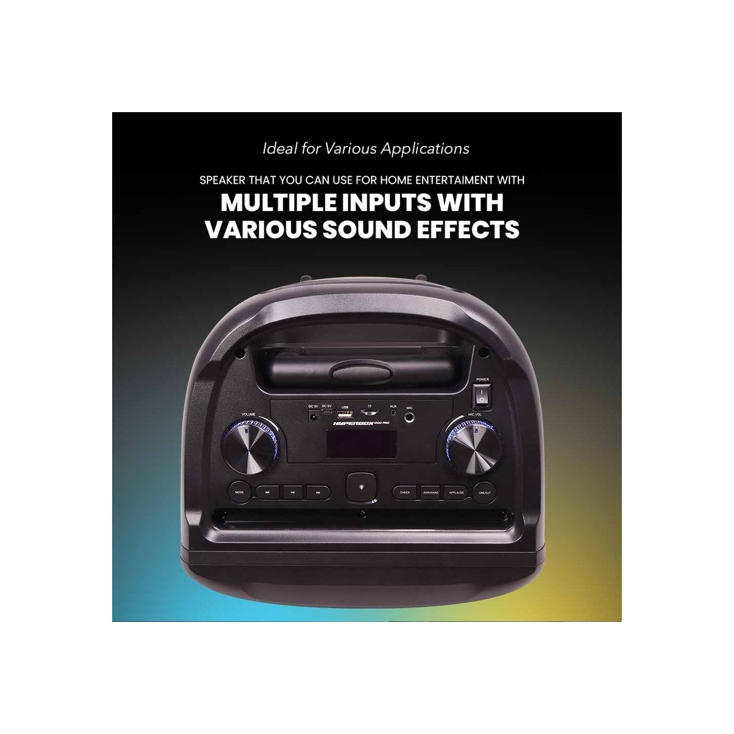 SonicGear Portable Karaoke Speaker - HYPERBOX 1200 Pro - 12'' 110W TWS BT USB 2x Mics — Buy in Cyprus with Fast Delivery