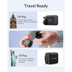 Buy Anker PowerPort III 25W USB-C Wall Charger - with UK EU & US plug in Cyprus, Nicosia, Limassol, Larnaka, Pafos