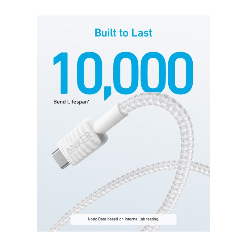 Buy Anker Mobile Cable USB-A to USB-C - 322 - 1.8m White in Cyprus, Nicosia, Limassol, Larnaka, Pafos
