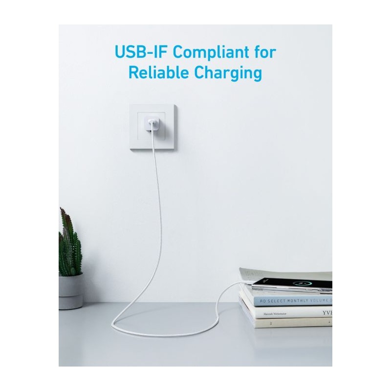 Buy Anker Mobile Cable USB-A to USB-C - 322 - 1.8m White in Cyprus, Nicosia, Limassol, Larnaka, Pafos