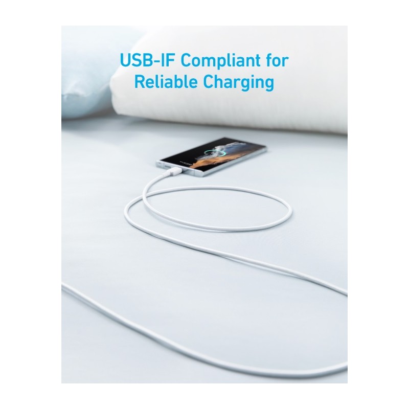 Buy Anker Mobile Cable USB-A to USB-C - 322 - 1.8m White in Cyprus, Nicosia, Limassol, Larnaka, Pafos