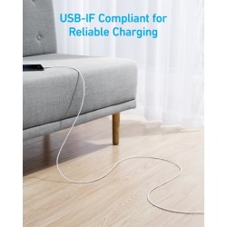 Buy Anker Mobile Cable USB-A to USB-C - 322 - 1.8m White in Cyprus, Nicosia, Limassol, Larnaka, Pafos