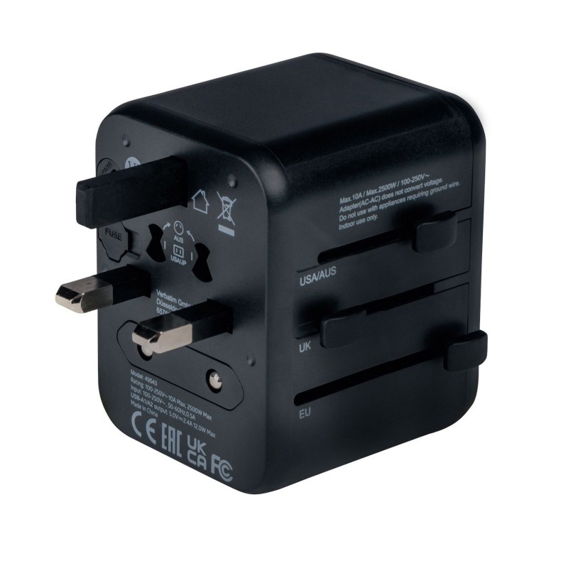 Buy Verbatim Travel Charger & Adaptor - UTA-01 - World to World 12W in Cyprus, Nicosia, Limassol, Larnaka, Pafos