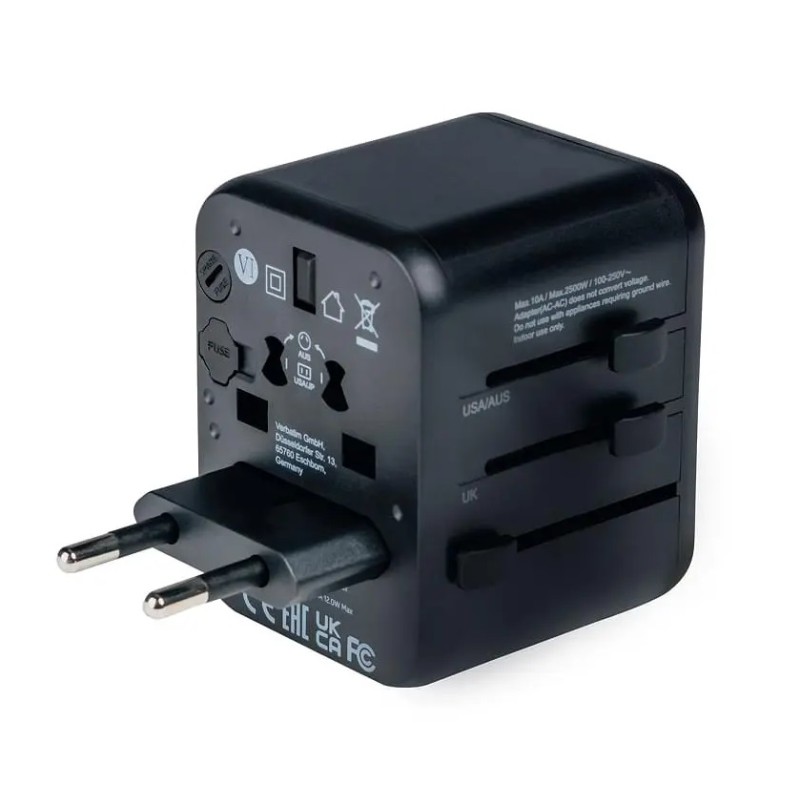 Buy Verbatim Travel Charger & Adaptor - UTA-01 - World to World 12W in Cyprus, Nicosia, Limassol, Larnaka, Pafos