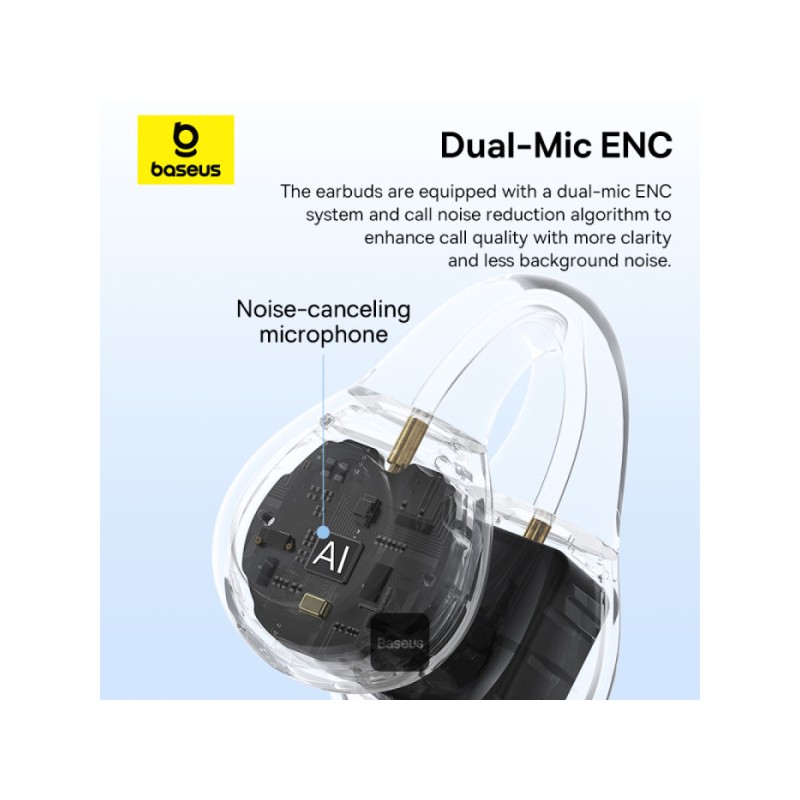 Buy Baseus Headphones Open Ear - AirGo 1 Ring - Black in Cyprus, Nicosia, Limassol, Larnaka, Pafos