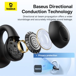 Buy Baseus Headphones Open Ear - AirGo 1 Ring - Black in Cyprus, Nicosia, Limassol, Larnaka, Pafos