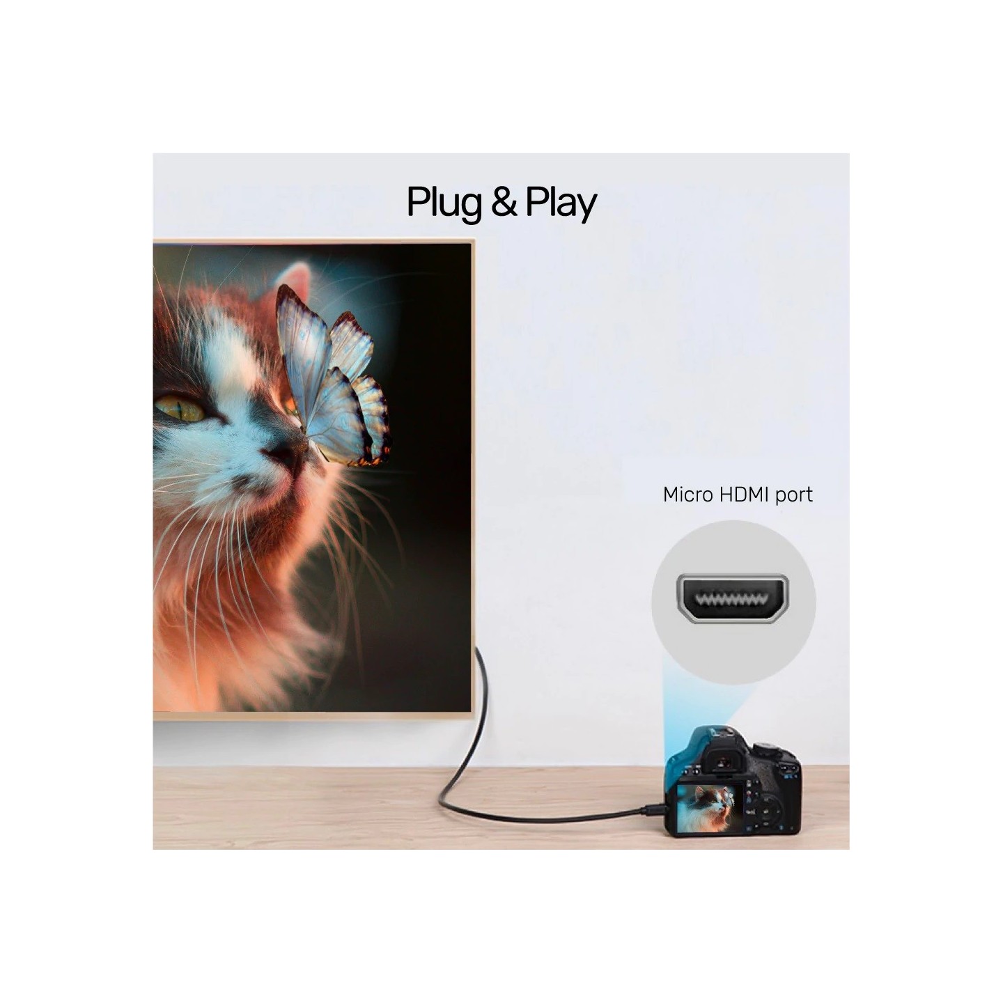 Unitek HC Micro HDMI to HDMI Cable - Y-C182 - 2.0m — Buy in Cyprus with Fast Delivery