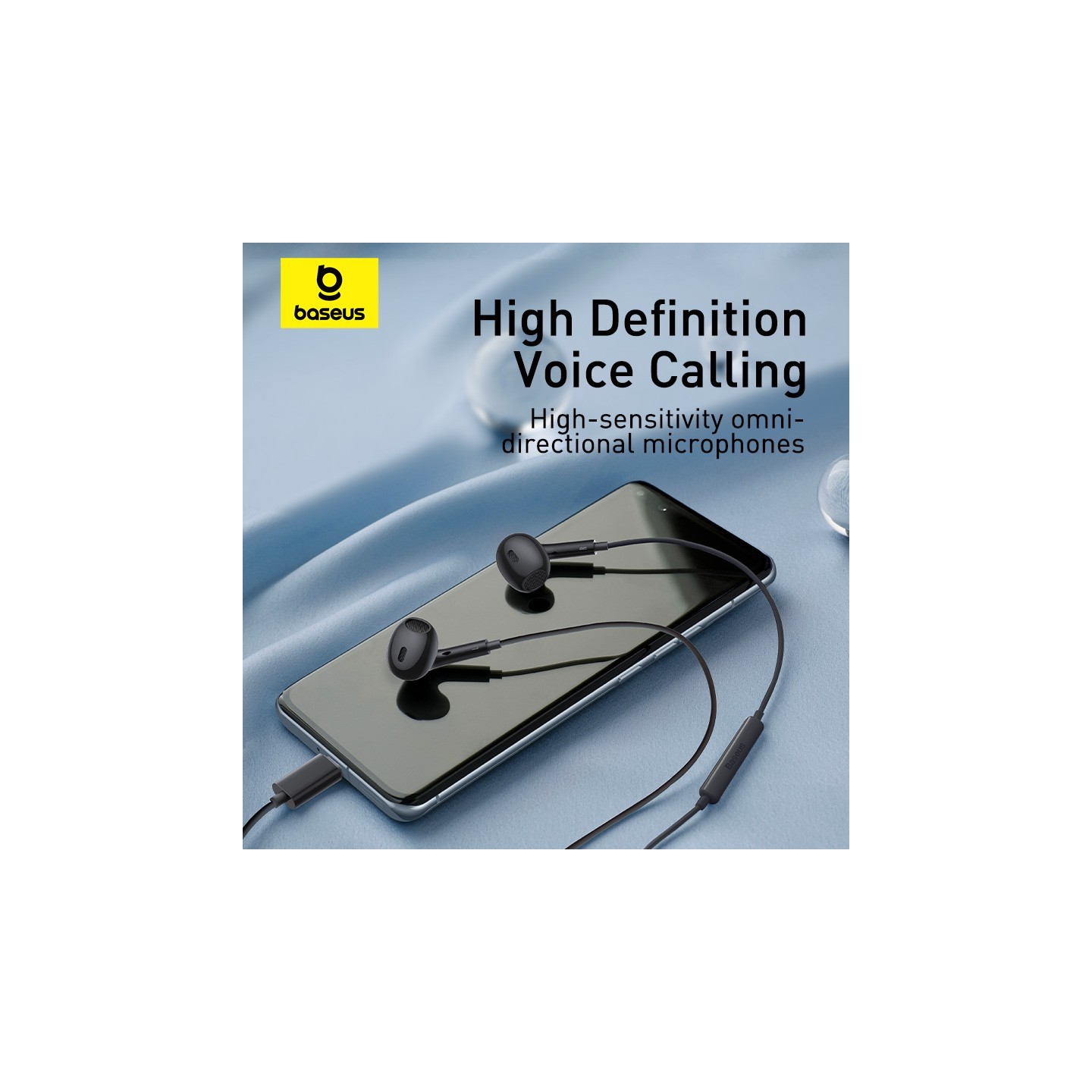 Baseus Earphones - CZ17 - Wired Type C Black — Buy in Cyprus with Fast Delivery