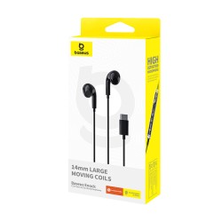 Buy Baseus Earphones - CZ17 - Wired Type C Black in Cyprus, Nicosia, Limassol, Larnaka, Pafos