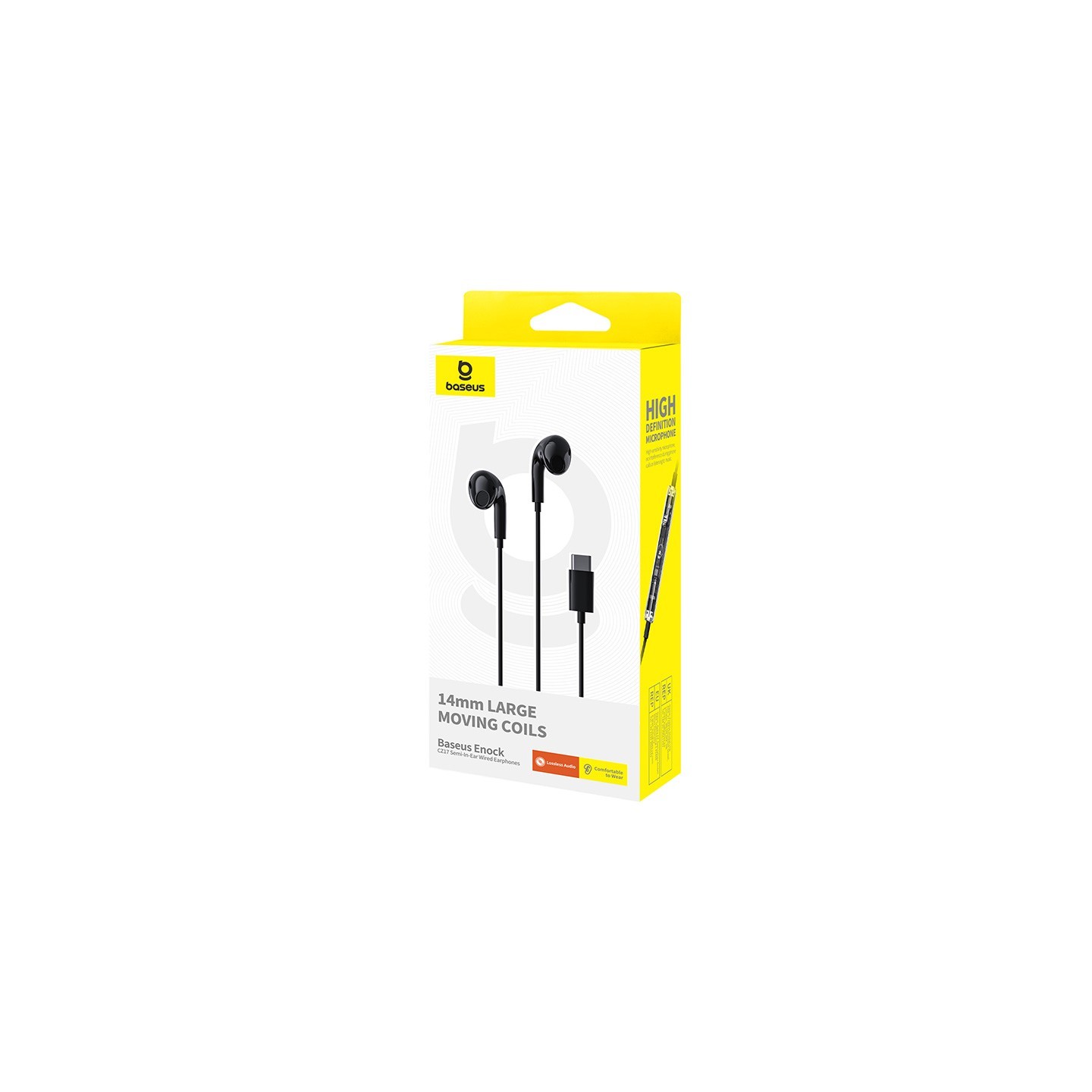 Baseus Earphones - CZ17 - Wired Type C Black — Buy in Cyprus with Fast Delivery