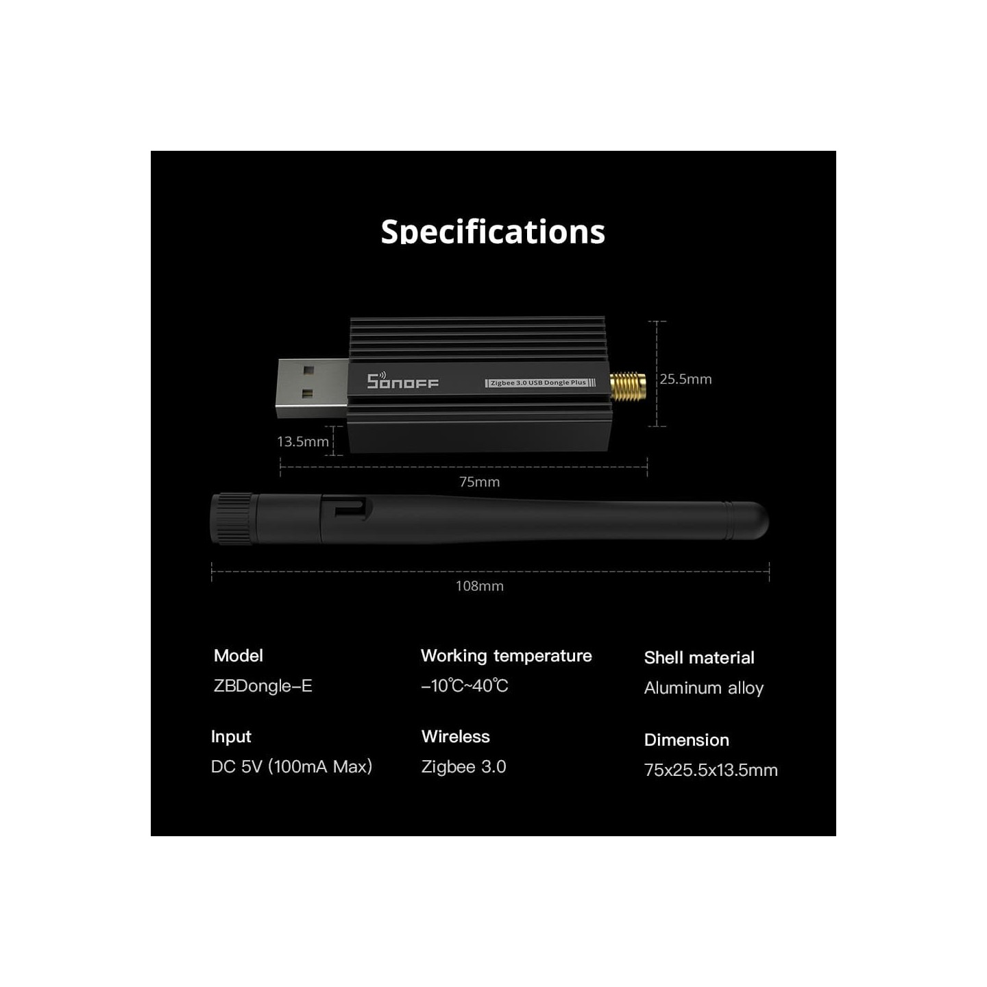 Sonoff ZigBee USB Dongle - ZBDongle-E - ZigBee USB Dongle — Buy in Cyprus with Fast Delivery