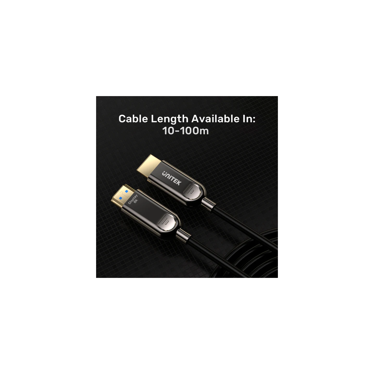 Unitek Fiber Optic HDMI Cable - C11085GY-20M - HDMI 2.1, 8K60Hz, 20.0m — Buy in Cyprus with Fast Delivery