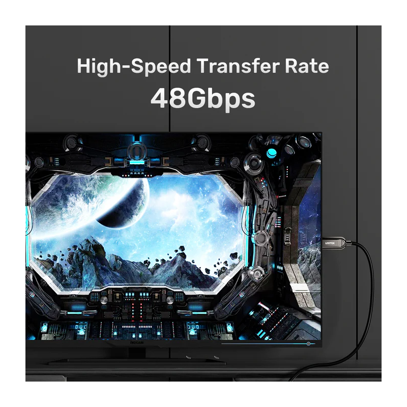 Buy Unitek Fiber Optic HDMI Cable - C11085GY-20M - HDMI 2.1, 8K60Hz, 20.0m in Cyprus, Nicosia, Limassol, Larnaka, Pafos