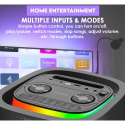 Buy SonicGear Portable Karaoke Speaker - BBX1300 - 2 x 6.5'' BT USB RGB 2x Mics ... in Cyprus, Nicosia, Limassol, Larnaka, Pafos