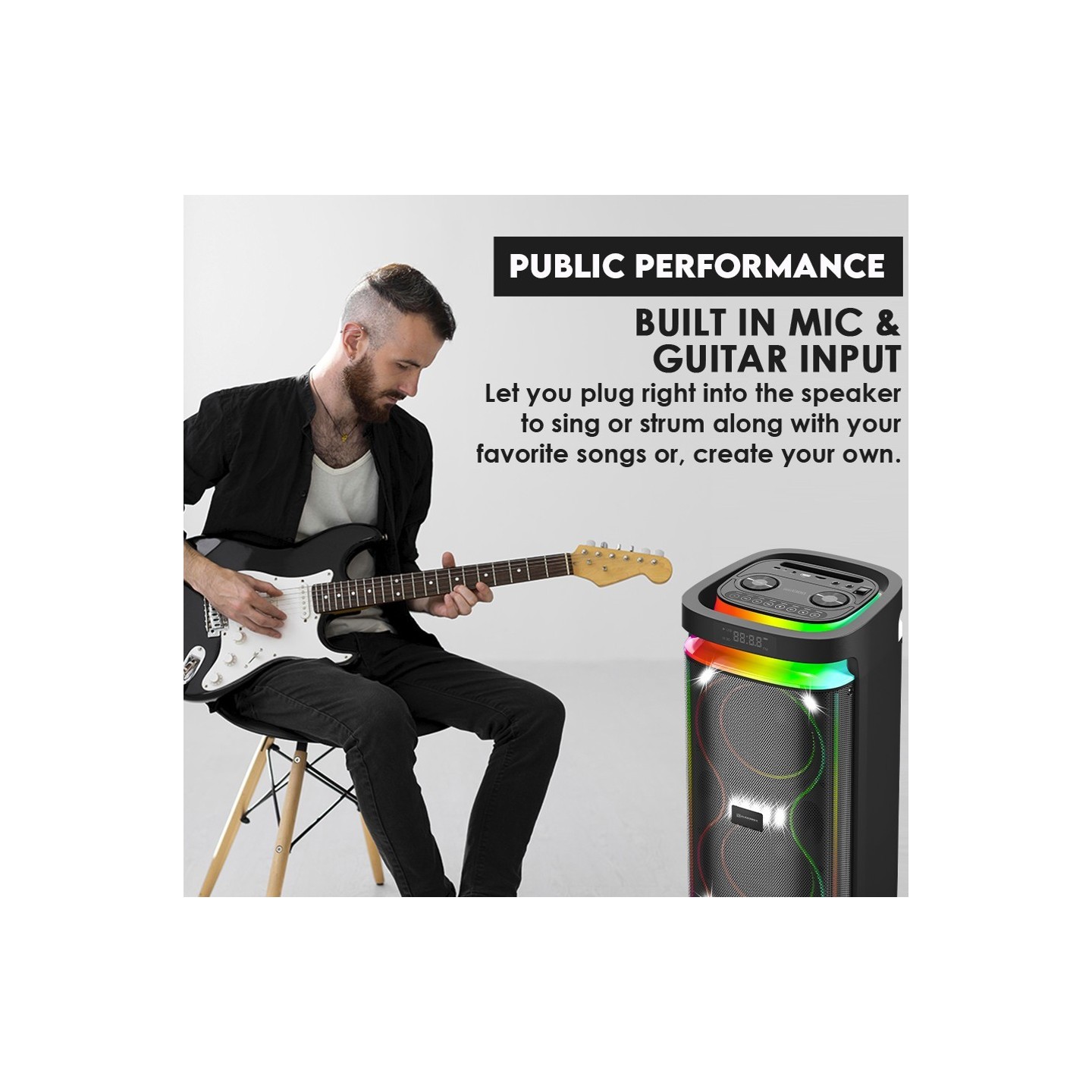 SonicGear Portable Karaoke Speaker - BBX1300 - 2 x 6.5'' BT USB RGB 2x Mics Audiobox — Buy in Cyprus with Fast Delivery