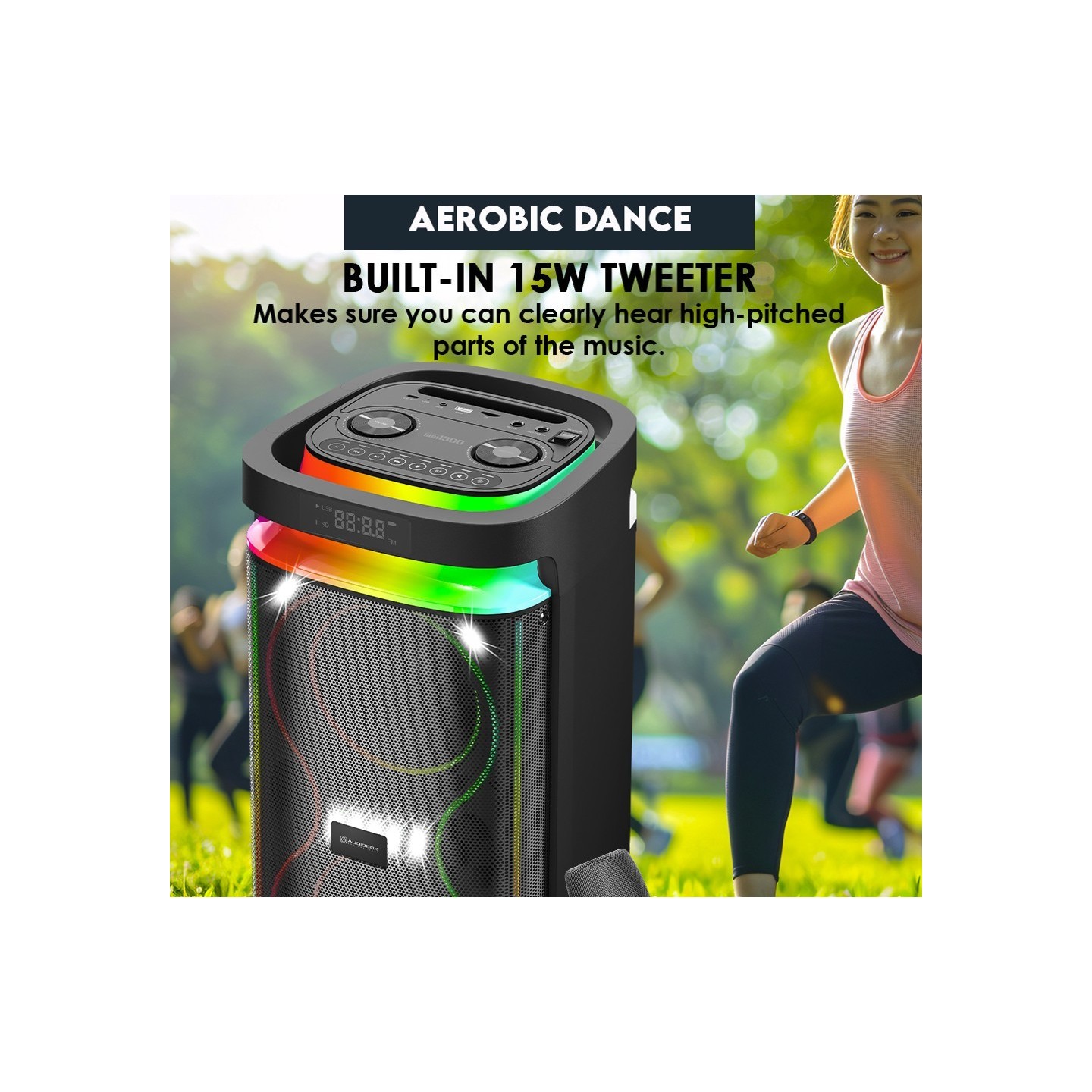 SonicGear Portable Karaoke Speaker - BBX1300 - 2 x 6.5'' BT USB RGB 2x Mics Audiobox — Buy in Cyprus with Fast Delivery