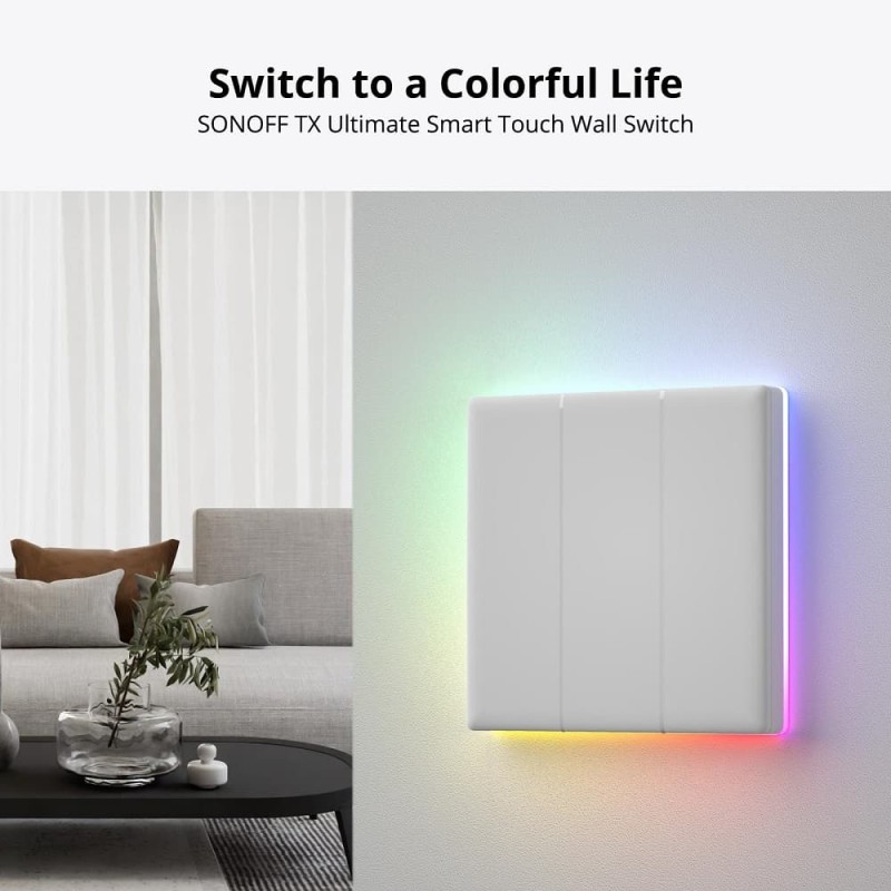 Buy Sonoff Smart Wall Touch Switch - T54C-WiFi - 4-Button White in Cyprus, Nicosia, Limassol, Larnaka, Pafos