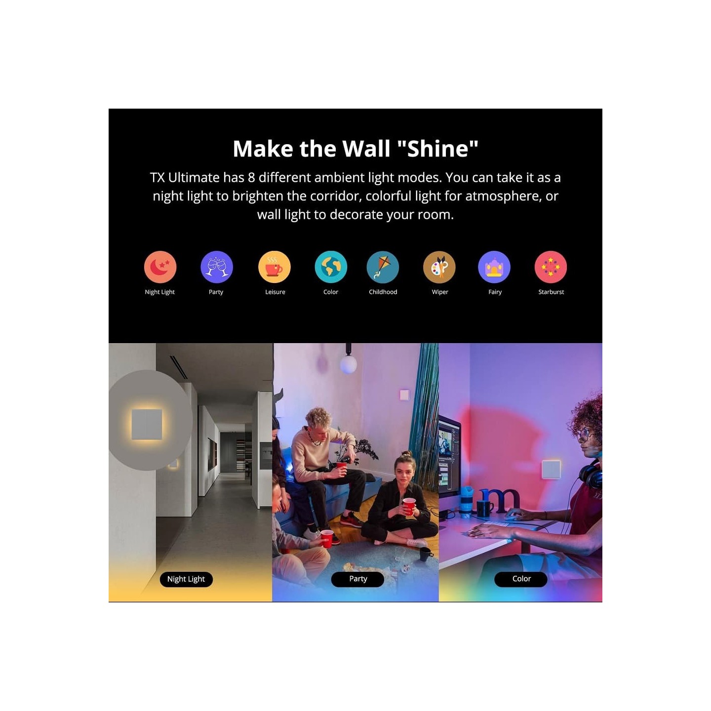 Sonoff Smart Wall Touch Switch - T54C-WiFi - 4-Button White — Buy in Cyprus with Fast Delivery