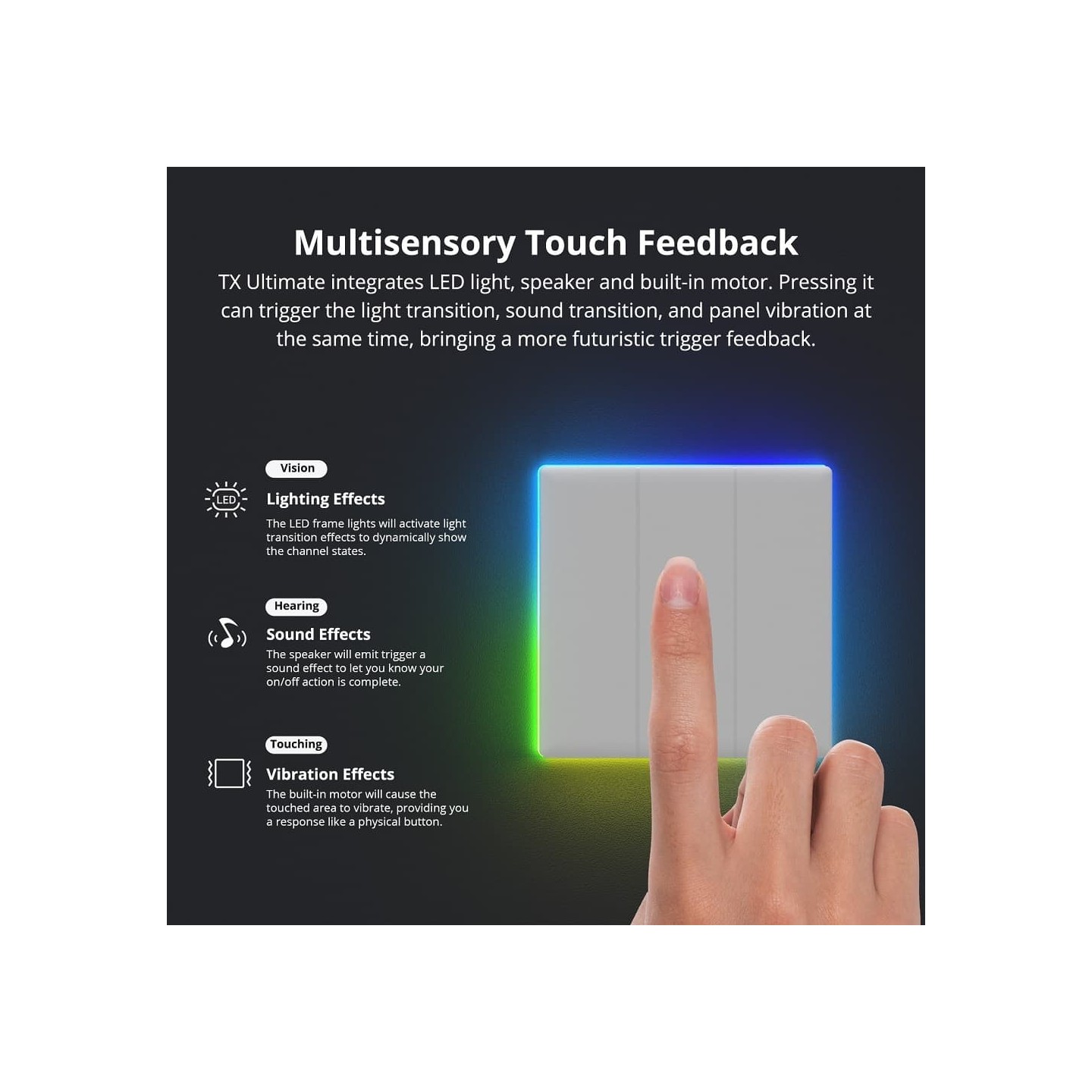 Sonoff Smart Wall Touch Switch - T54C-WiFi - 4-Button White — Buy in Cyprus with Fast Delivery