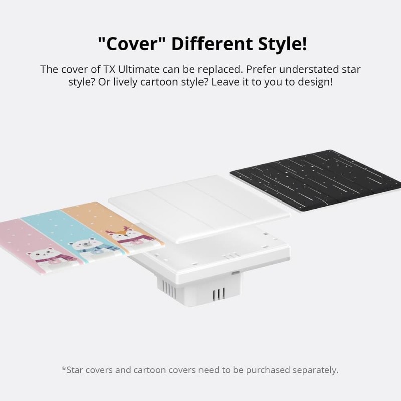 Buy Sonoff Smart Wall Touch Switch - T54C-WiFi - 4-Button White in Cyprus, Nicosia, Limassol, Larnaka, Pafos