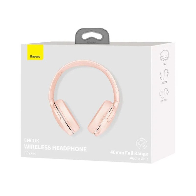 Buy Baseus Encok Wireless Headphone - D02 Pro - Pink in Cyprus, Nicosia, Limassol, Larnaka, Pafos