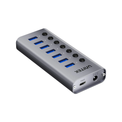Unitek H1314A 7-Port USB 3.0 Hub w/ Switches & 12V/2A Adapter — Armenius Store Cyprus