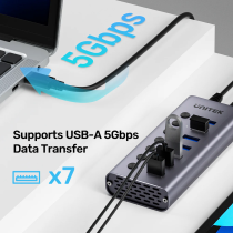 Unitek H1314A USB-C Hub – 7x USB-A 5Gbps | Armenius Store