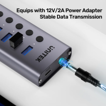 Unitek H1314A USB-C Hub – 7x USB-A 5Gbps | Armenius Store