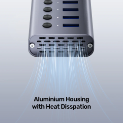 Buy Unitek USB-C Hub - H1314A - 7xUSB-A Power Switch 12V2A in Cyprus, Nicosia, Limassol, Larnaka, Pafos