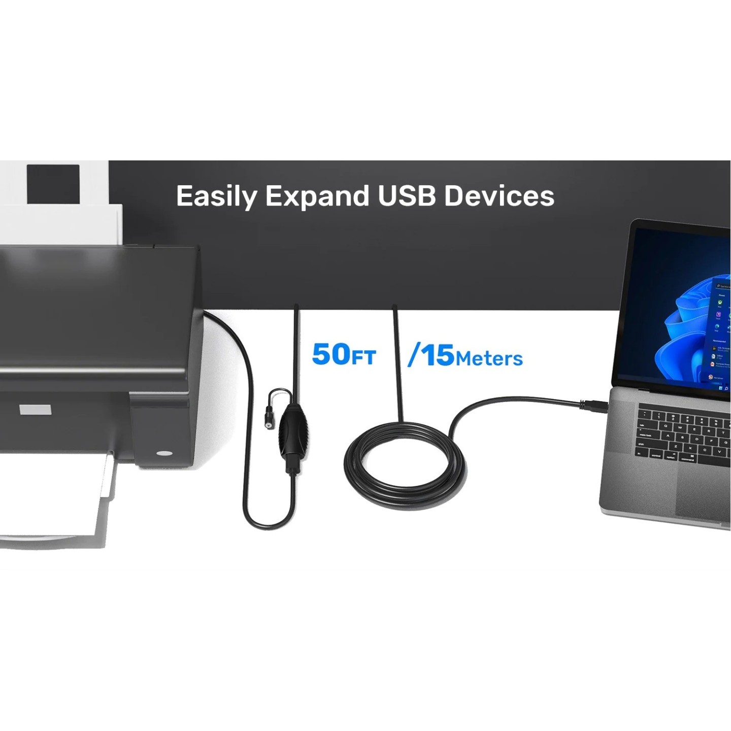 Unitek UCE USB-A 3.0 Active Extension - Y-3003C - USB-A 3.0 Active Extension 15.0m — Buy in Cyprus with Fast Delivery