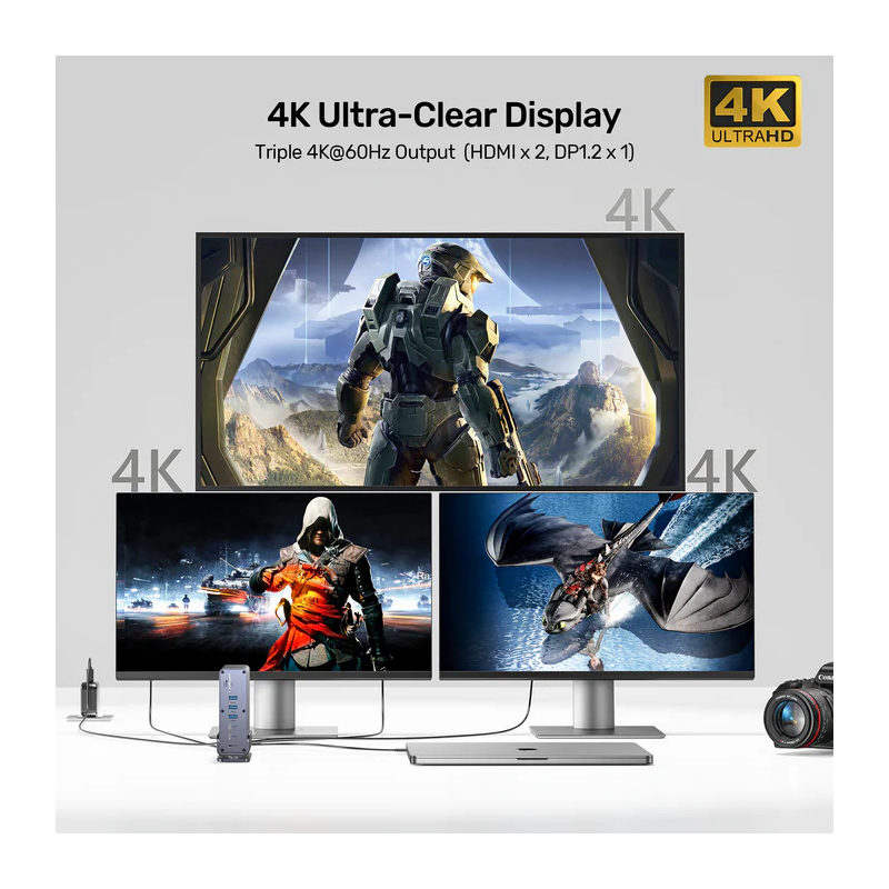 Buy Unitek 15in1 USB-C Hub - D1135A - Supports Macbook M1 Triple 4K Displays PD1... in Cyprus, Nicosia, Limassol, Larnaka, Pafos